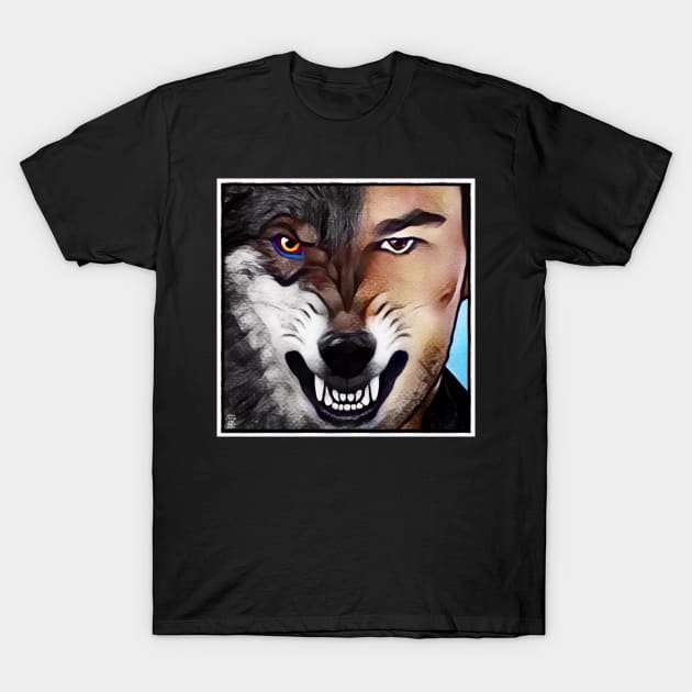 Ethan Werewolf Wolf of God T-Shirt by OrionLodubyal